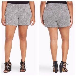 Torrid Womens Dress Trouser Shorts Herringbone Rolled Cuffed Plus Size 20 NWT